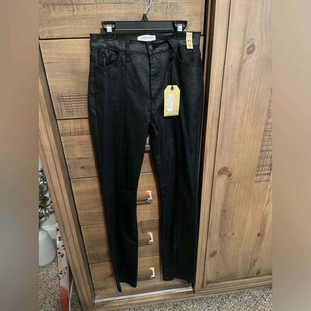 NWT leather jeans